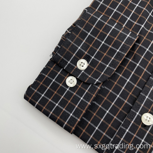 Hidden button-down long sleeve men's shirt